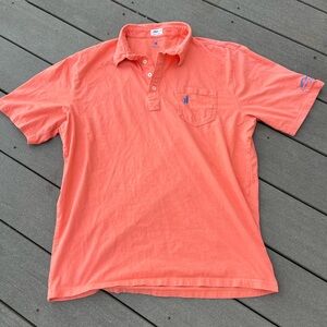 johnnie-O Men’s Original 4 Button Polo Coral Reef size L